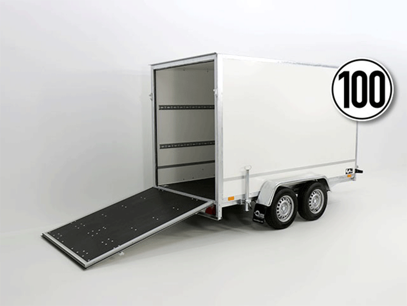 ANAHGANGER.png Kofferanhänger BK 146x357cm Höhe:210cm 2,7t|Rampe-Neu – Bild 1