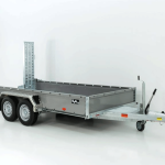 Vezeko Baumaschinenanhänger BA 190x390cm 3,5t|grau|Schwenk-Rampen|SB-Neu