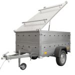 Anhänger mit Deckel Garden Trailer 200 KIPP 200×106 cm 750 kg-Deckelanhänger-Neu