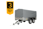 Garden Trailer 264/2 KIPP mit Stützrad, 80 cm und grauer Plane-Hochplane-Neu – Bild 7