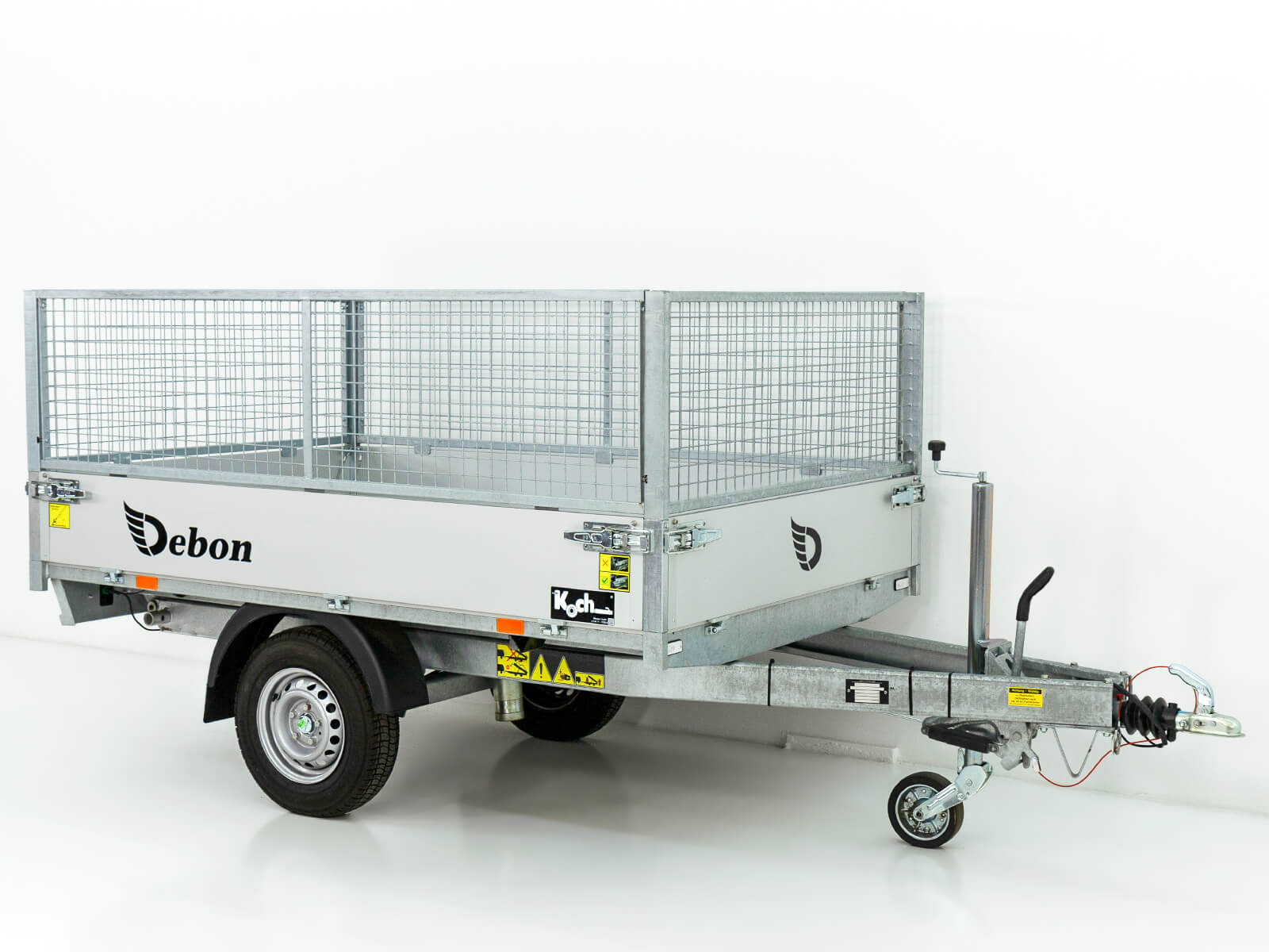 Debon Heckkipper 150x250cm 1,3t | E-Pumpe | Gitter 60 cm - Neu