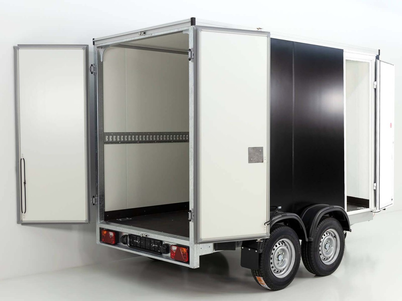 Vezeko Kofferanhänger 152x355cm Höhe:193cm 2,7t|Tür|schwarz-Neu